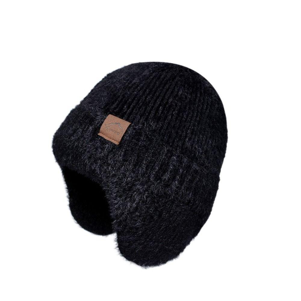 Cold Proof Earflap Woolen Hat Headgear Knitted Earflap Hat Ear Protection Beanie Cap  Male/Female