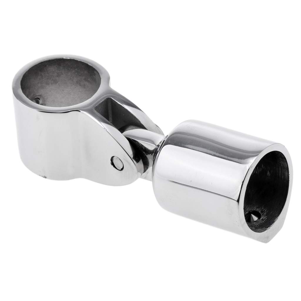 B Baosity Marine Boat Awning Handrail Fitting 1" (25mm) Elbow, 316 Stainless Steel Deck Hardware Silver
