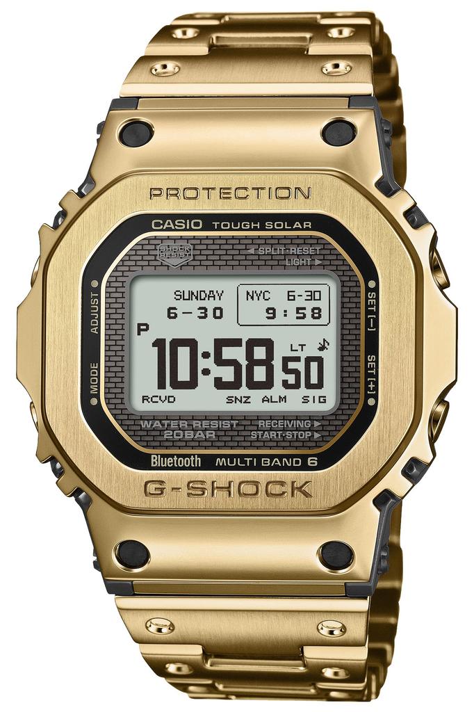 Pánské hodinky Casio Full Metal MIP Solar Powered G-Shock GMW-BZ5000GD-9JF, Zlaté, Displej, LCD, Bluetooth, Rádiem řízené