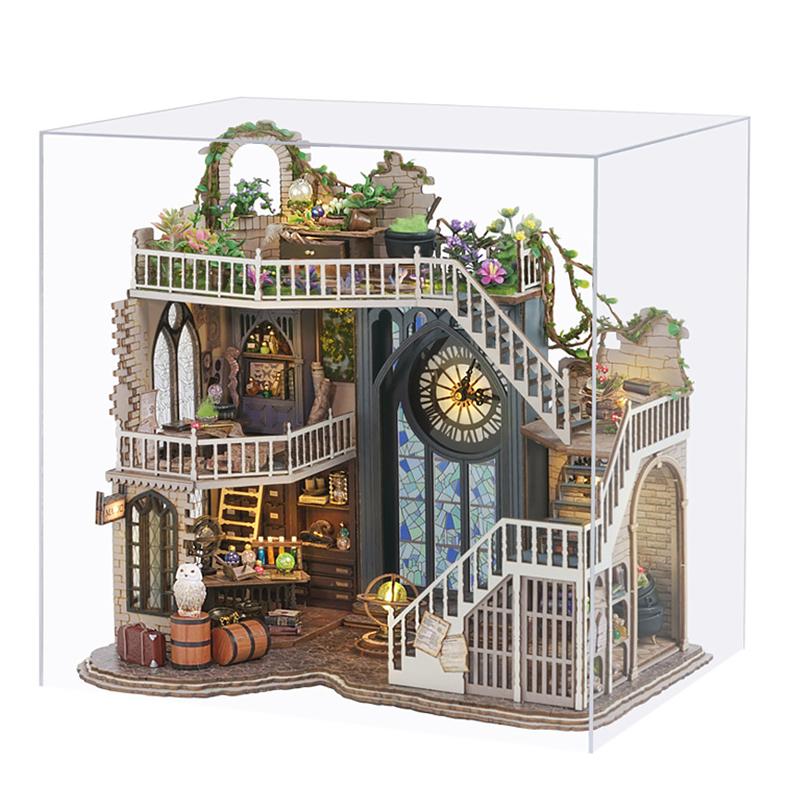 Wooden Miniature Doll House Assembly Model Building Room Bedroom Decoration With Furniture LED Lights Christmas Gifts Dollhouse