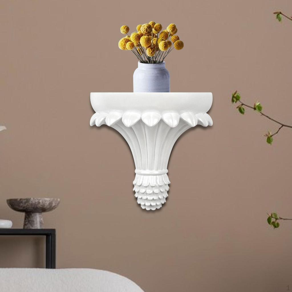 Półka Dekoracyjna Ścienna 3D do Sypialni z Designem Retro, Uchwyt na Małe Statuetki i Podpórka na Drobiazgi