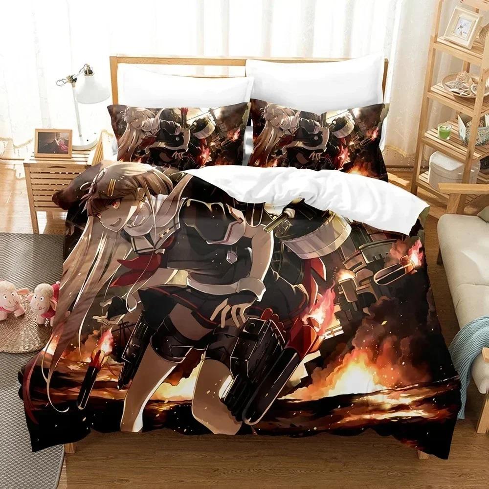 3D Anime - Kantai Collection Bedding Set Single Twin Full Queen King Size Bed Set Adult Kid Bedroom Duvet Cover Bed Sheet Set