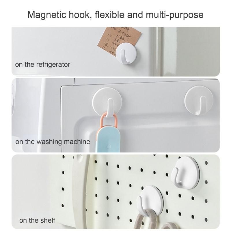 2Pcs Strong Magnetic Hooks Heavy Duty Wall Hooks Home Kitchen Bar Storage Organization for Hanger for Key Coat Cup