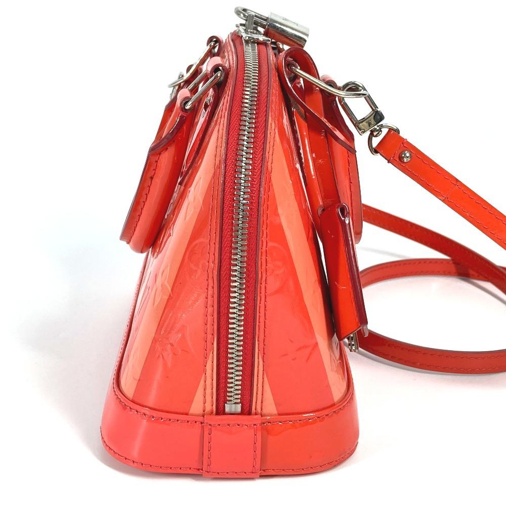 Louis Vuitton M90968  MonogramVernis Rayures Alma BB 2WAY Shoulder Hand Bag