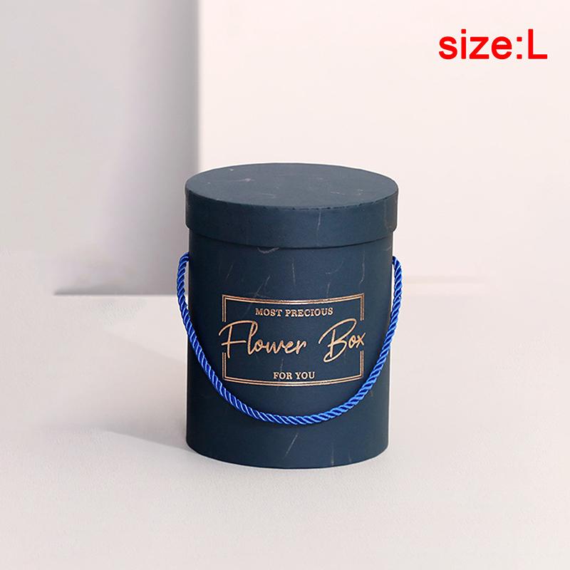 1PC Round Flannelette Flower Box Wedding Flower Christmas Gift Candy Multi-function Florist Gift Party Packaging Decoration Box