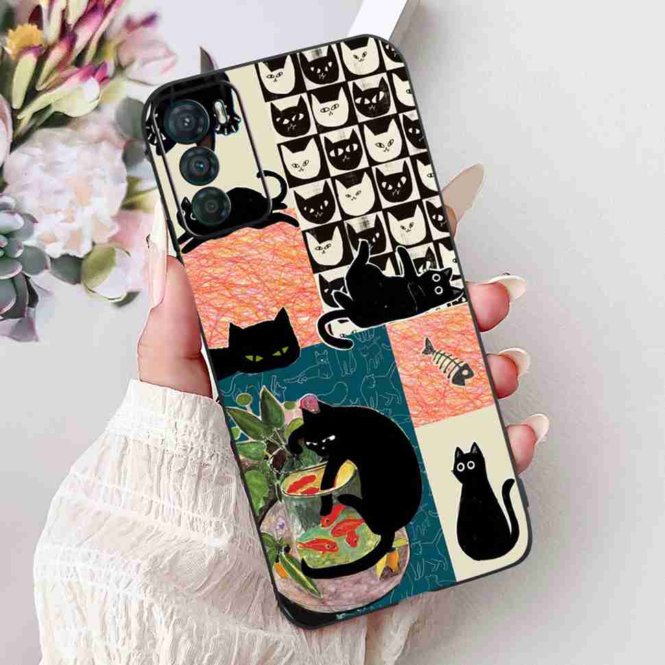 Cute Cat Case for Motorola Moto G42 Casing Protective Phone Cover For Moto G 42 G42 MotoG42 XT2233-2 Shell Capa
