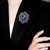 Vintage Court Crystal Brooch For Women Men Luxurious Suit Corsage Pin Office Party Backpack Gifts Jewelry Accessories