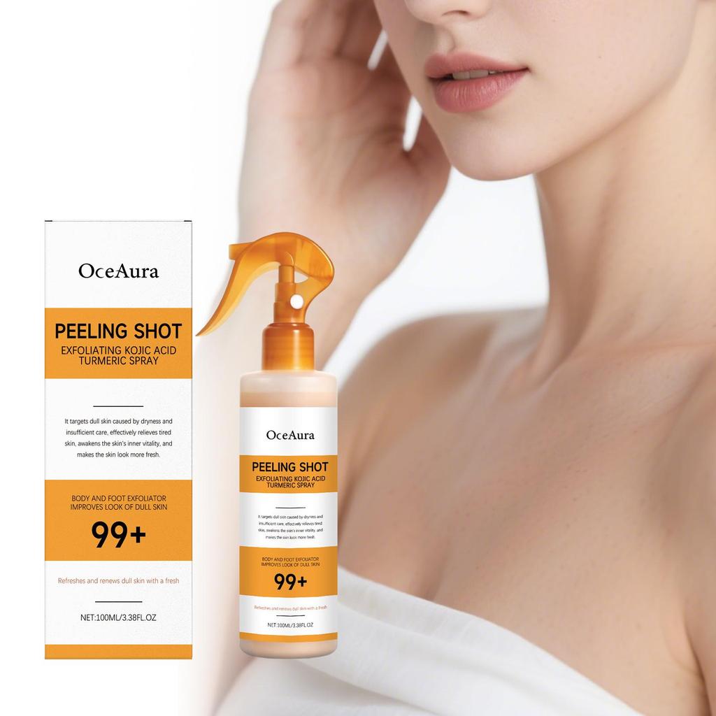 Body Keratin Care Kwas Kojowy Kurkuma Spray Delikatnie Złuszczający Peeling Odżywczy Nawilżający Pielęgnacja Skóry Wszystkie Typy Skóry