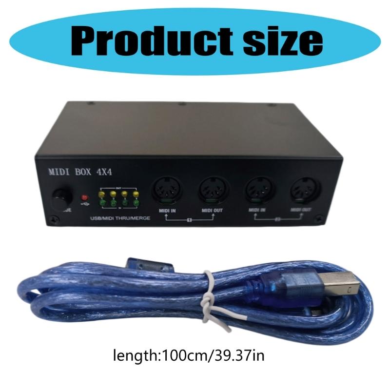 USB Controller 4 In 4 Out Splitter For Multiple Device Connection Plugs And Play Design Plastic Construction