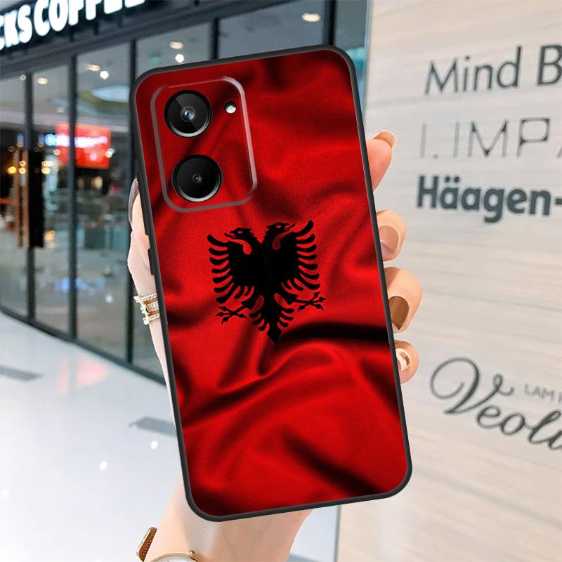 Albania Albanians Flag Case For Realme 15 Pro 14 13 11 12 Pro Plus GT7 GT6 C55 C51 C53 C35 C33 C61 C65 C67 C71 C75