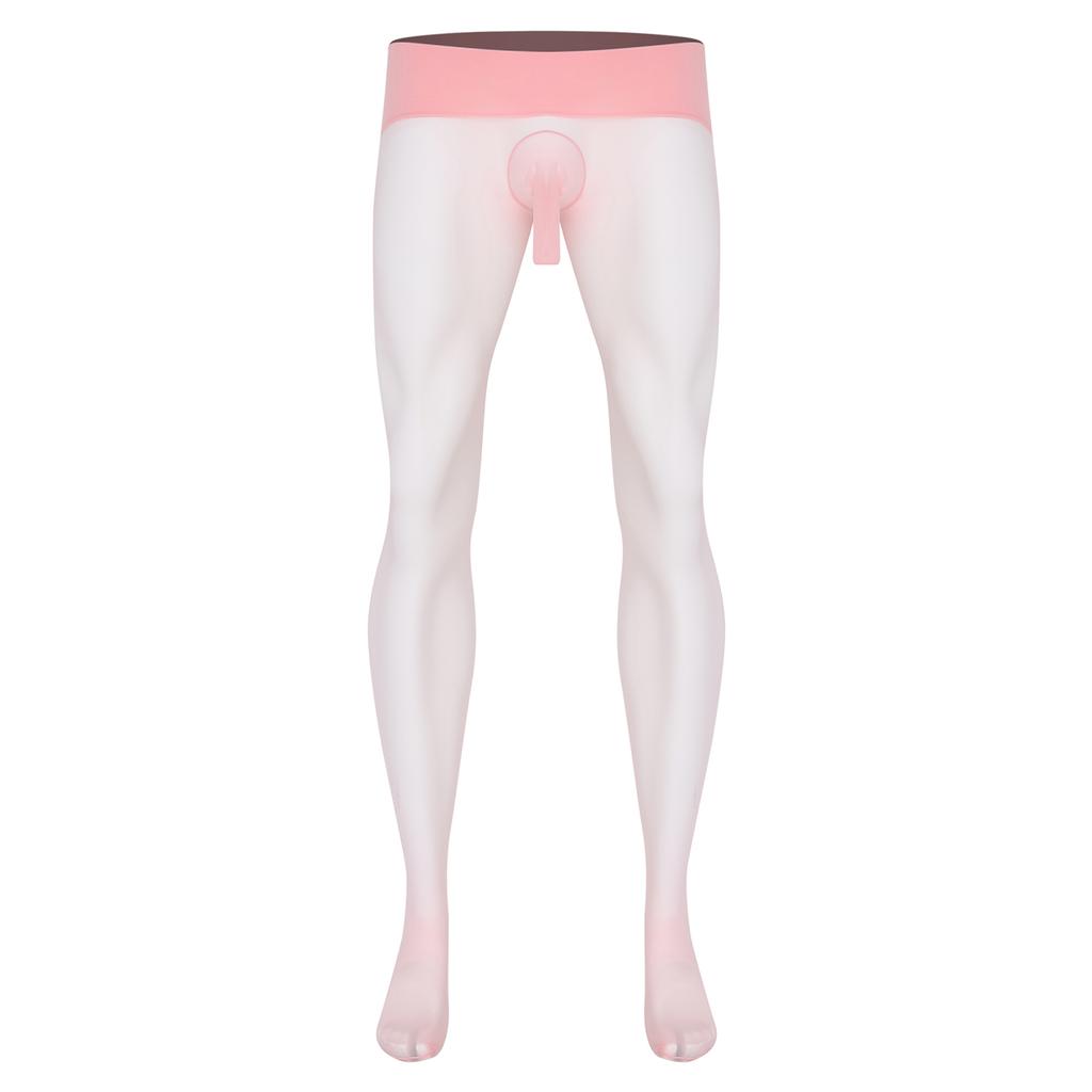 Herren Ultra Dünne Dehnbare Strumpfhosen Strümpfe Hoher Bund Nahtlos Durchsichtig Leggings Nachtwäsche