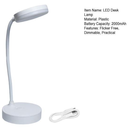 LED Night Light 3 Levels Dimmable Flicker Free Eye Protection USB Rechargeable Battery Powered Portable Touch Table Light