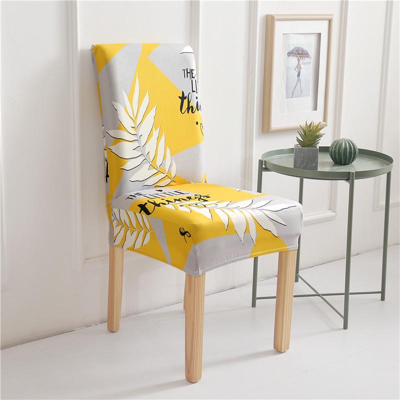 Elastic Printed Chair Cover for Dining and Hotel Use