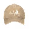 Vintage Baseball Cap Sailboat ECG Casual  New Vintage Washed Cotton Baseball Cap Parent Kids Sun Hats