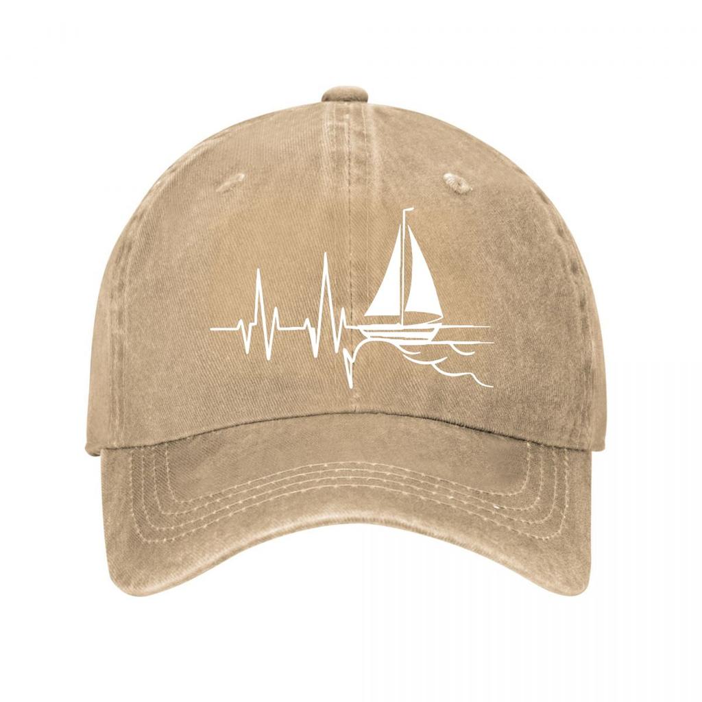 Vintage Baseball Cap Sailboat ECG Casual  New Vintage Washed Cotton Baseball Cap Parent Kids Sun Hats