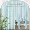 French-style Romantic Lace Blinds, No-drill Velcro Closure, Bedroom/balcony Privacy Curtains