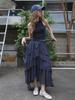 Eseuwaitussi Dot Ruffle Long Skirt_2Color
