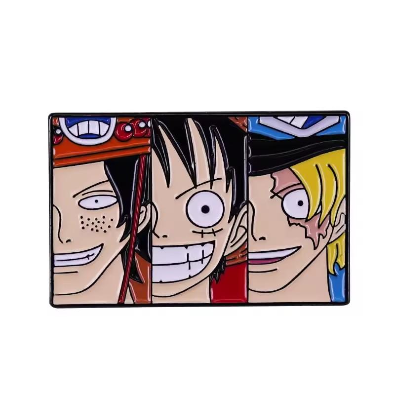 Creativity Anime One Piece Enamel Pins Monkey D Luffy Badges Men Women's Brooches Cool Briefcase Badges Decorate Gifts