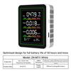 5 in 1 Indoor Air Quality Monitors CO2 HCHO TVOC Humidity Temperature Tester USB Charging LED Display for Home Office