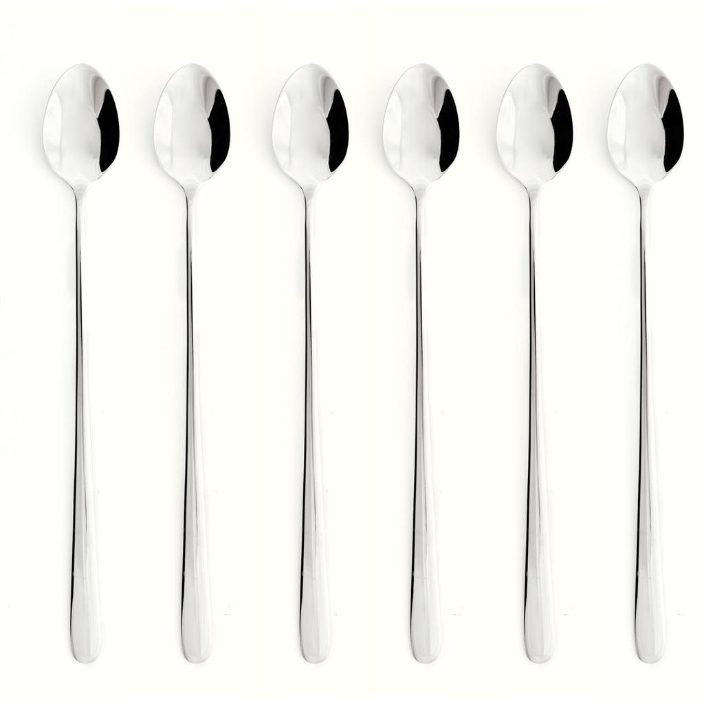 Elegant Latte Spoons, 18/10 Steel, Tropea DUKA