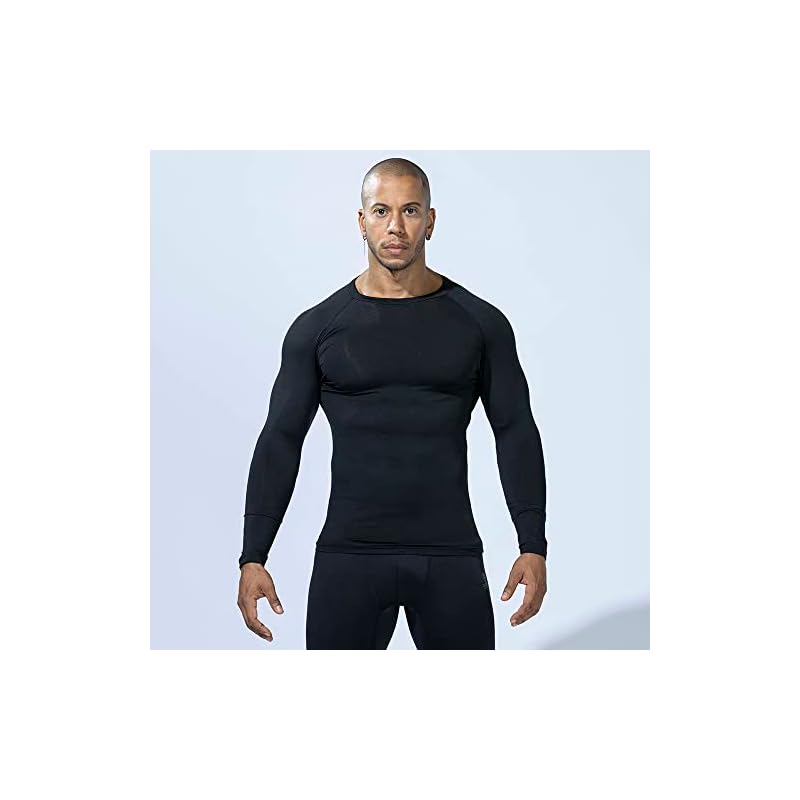 Otahuku Gloves Summer Innerwear Long Sleeve Crew Neck [Sweat-wicking, Quick-drying, Deodorizing, Cooling Touch, Compression, Men's] JW-623 Black M