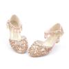 Fashion Kid Leather Shoe 2024 Summer Sequin Princess Shoe Crystal High Heel Sandals Kid Shoes Girl Dresses Mary Jane Girl Shoes