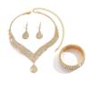 Rhinestone Choker Necklace & Earring Set for Brides