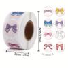 5 rolek 2500 szt. Samoprzylepne kokardy prezentowe Okrągłe naklejki uszczelniające Etykiety w rolce do dekoracji opakowań