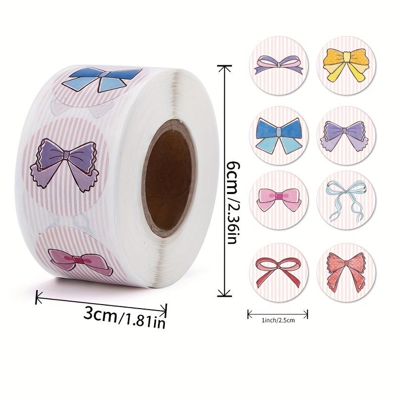 5 rolek 2500 szt. Samoprzylepne kokardy prezentowe Okrągłe naklejki uszczelniające Etykiety w rolce do dekoracji opakowań