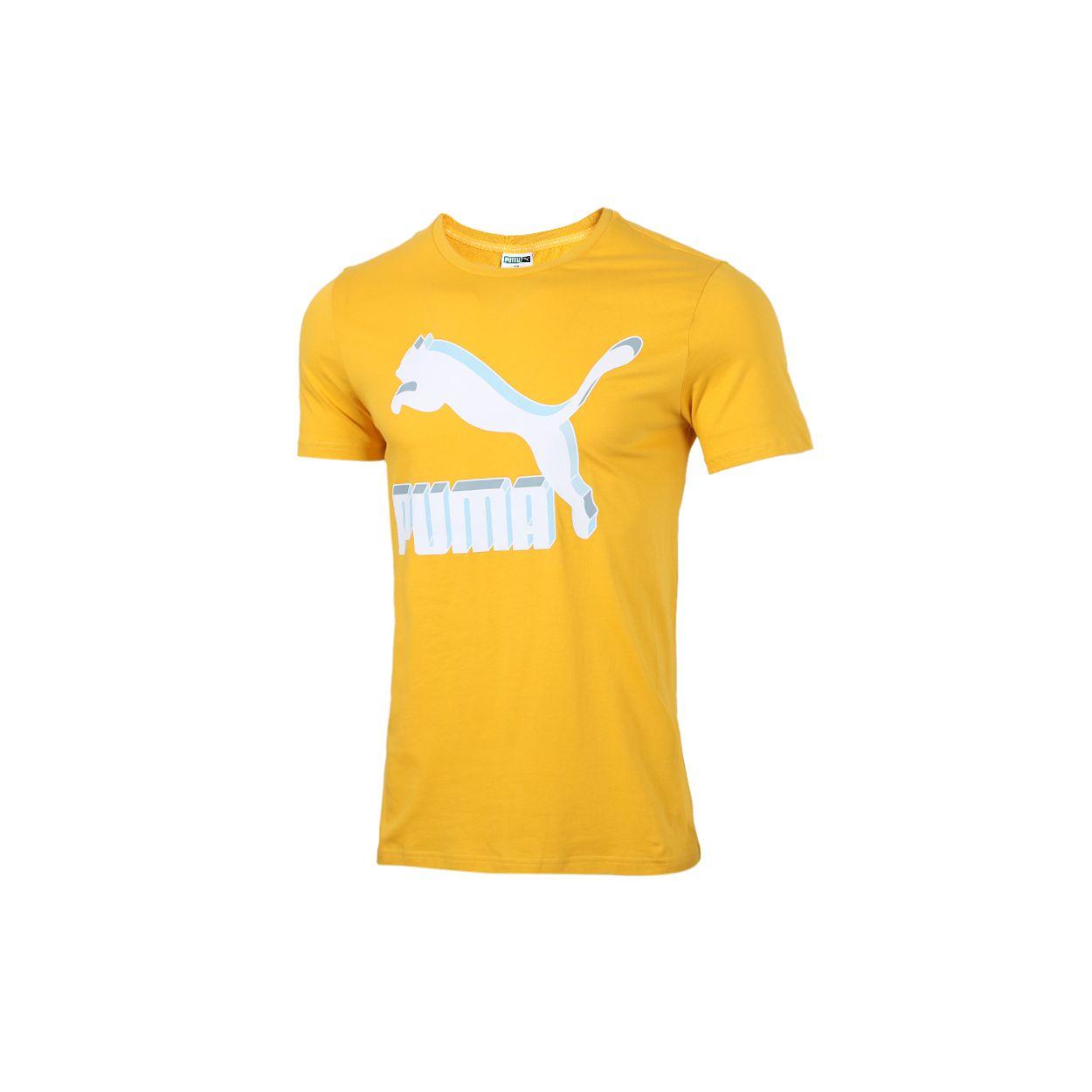PUMA Classics Logo Tee Men Tops Gold 596535-25 S