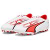 Puma Ultra Play Round Toe Lace-Up AG FG Soccer Shoes Men Soccer Shoes White Black Red 107527-01