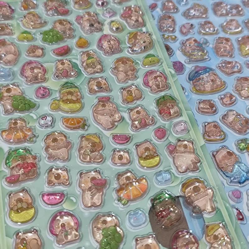 3D Embossed Animal Series Sticker Cute Decor For Handcrafts, Notebooks, Device Embellishment & Gifts Anime Worlds Store
