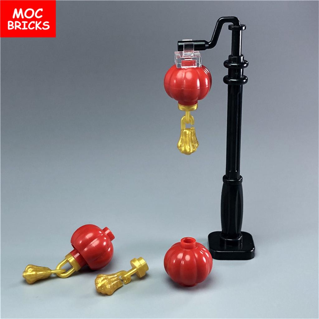 MOC Bricks Chinese Culture Spring Festival Happy New Year Gift Red Envelope Wedding Wine Model City Building Blocks Toys For Kid