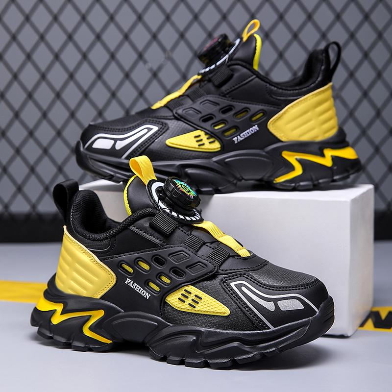 Four Season Children's Pu Leather Casual Shoes For Boy Girls Sneakers Outdoor Breathable Kids School Walking Sport Running Shoes