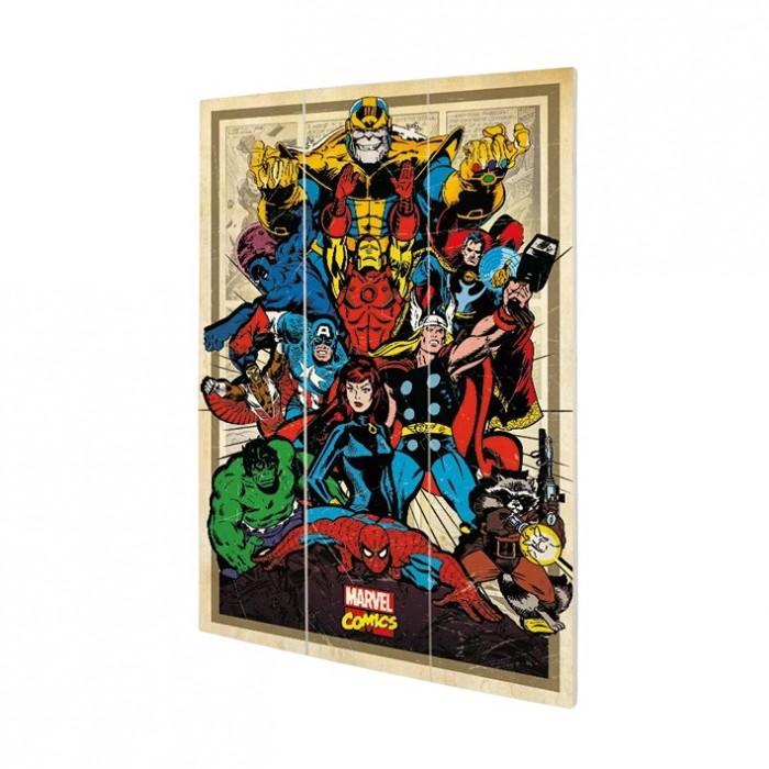 Marvel Comics Avengers Wood Print