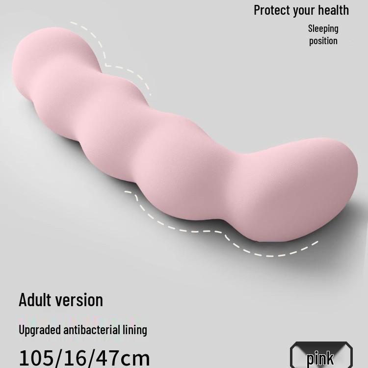 Ergonomic Long Body Pillow for Pregnant Women and Adults - Ideal for Side Sleeping and Leg Support