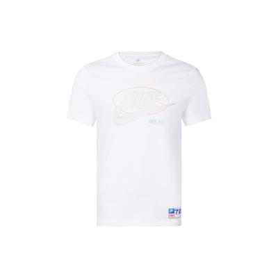 Nike Solid Color Letter Print Crew Neck Tee Men Tops White DR8031-100