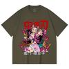 230 g/m² 100% Baumwolle Demon Slayer V72 Nezuko Aufdruck Unisex Schweres Baumwoll-T-Shirt