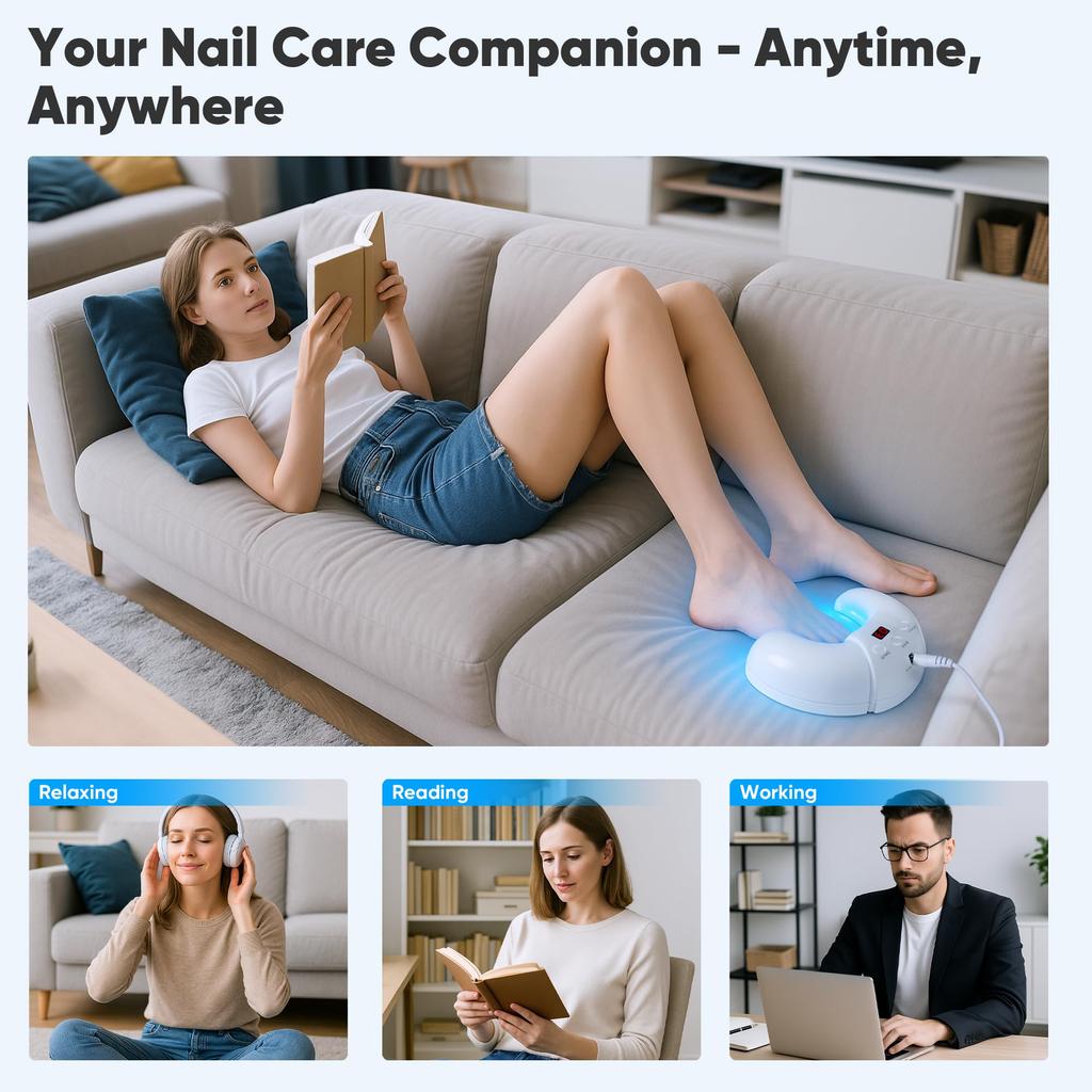 Nail Laser Fungus Device for Multiple Toenails & fingernails Nail Repair Solution for Damaged and Discolored Nails for Home Use