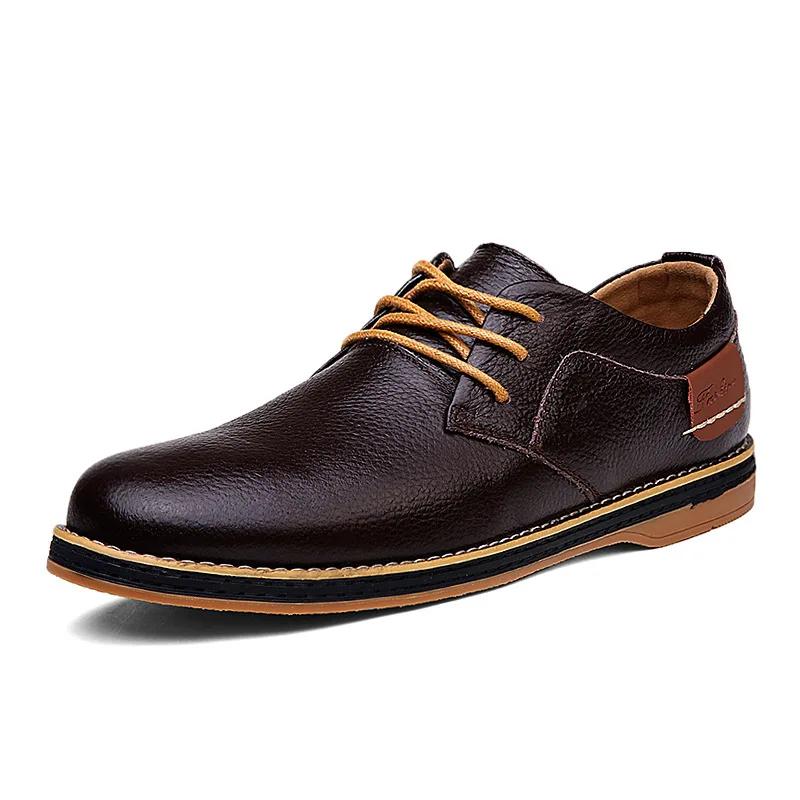 Men Oxfords Genuine Leather Dress Shoes 2025 Lace Up Italian Mens Casual Shoes Luxury Brand Moccasins Loafers Plus Size 38-48