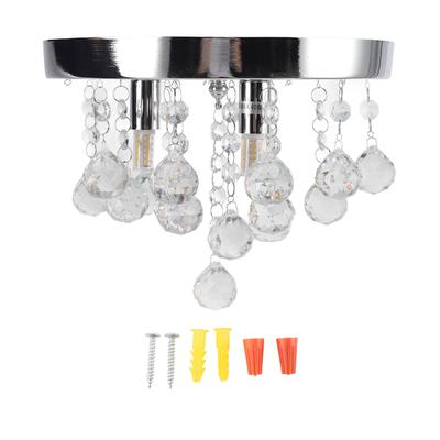 Crystal Chandelier Exquisite Look Easy Installation Crystal Ceiling Light for Living Room Bedroom