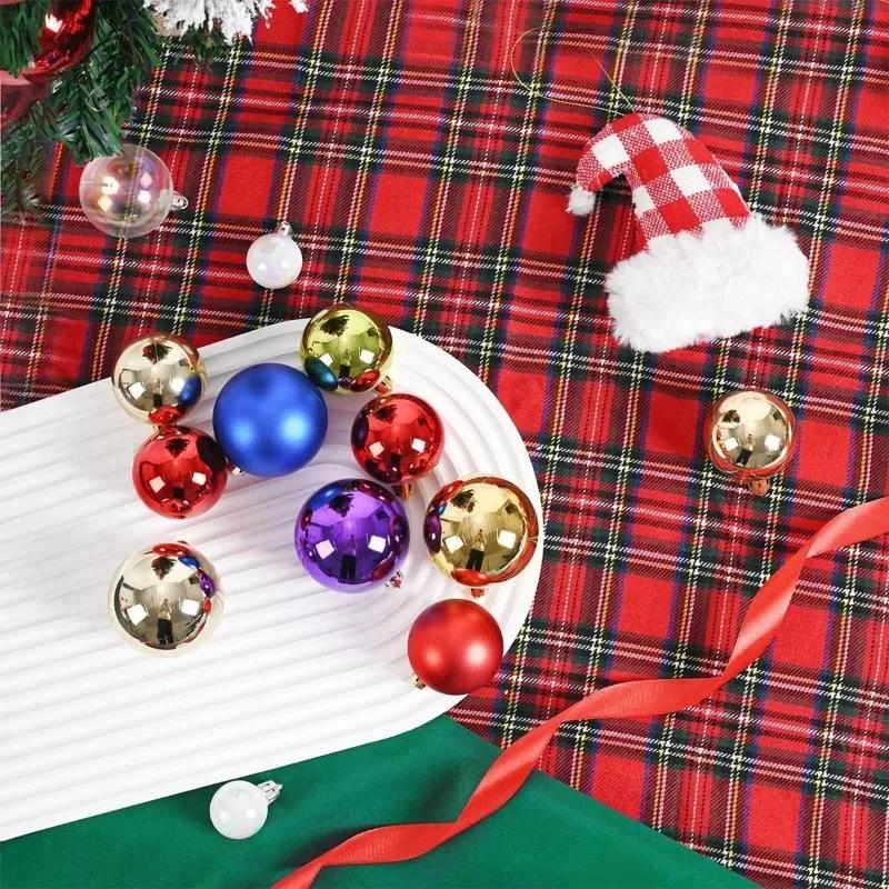 2026 24Pcs 3/4/6CM Christmas Balls Big Ball Christmas Tree Pendant Ornaments for Party Decor New Year Navidad Gifts Accessory