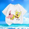 Classic Spongebob Squarepants Cartoon New Unisexs And Unisexs Middle Aged Childrens Tshirts Cotton Loose Versatile Top