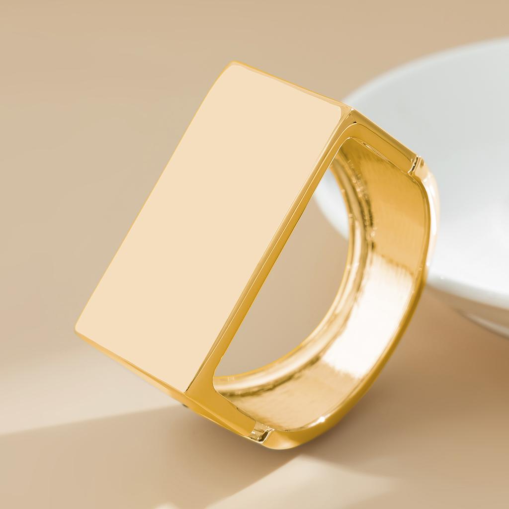 Ingemark Exaggerated Gold Color Metal Spring Bangles for Women Punk Vintage Irregular Geometric Arm Bracelets Men Jewelry Gift