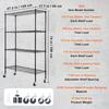 Storage Shelving Unit with Wheels, 4-Tier Adjustable, 700 lbs Capacity, Heavy Duty Garage Shelves Metal Organizer Wire Rack, Black, 47.2" L x 17.7" W