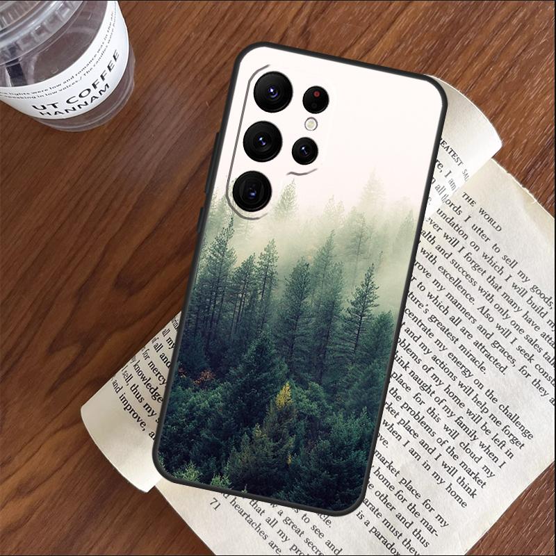 Beautiful Mountain Forest Nature Case For Samsung Galaxy S25 S24 S23 S22 S21 Ultra S9 S10 S20 Plus S24 FE Funda Cover Shell