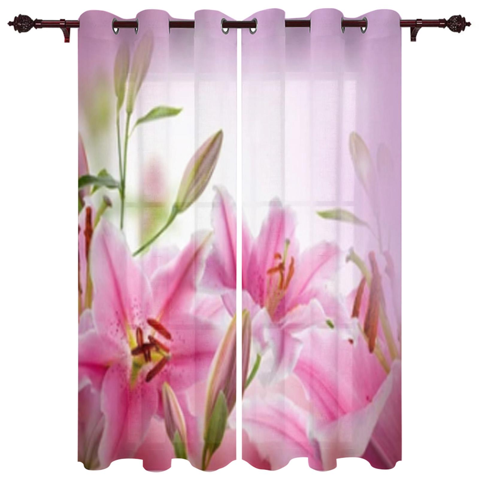 Фиолетовый завод цветок оконная занавеска спальня гостиная оконные шторы кухонные — фото 13