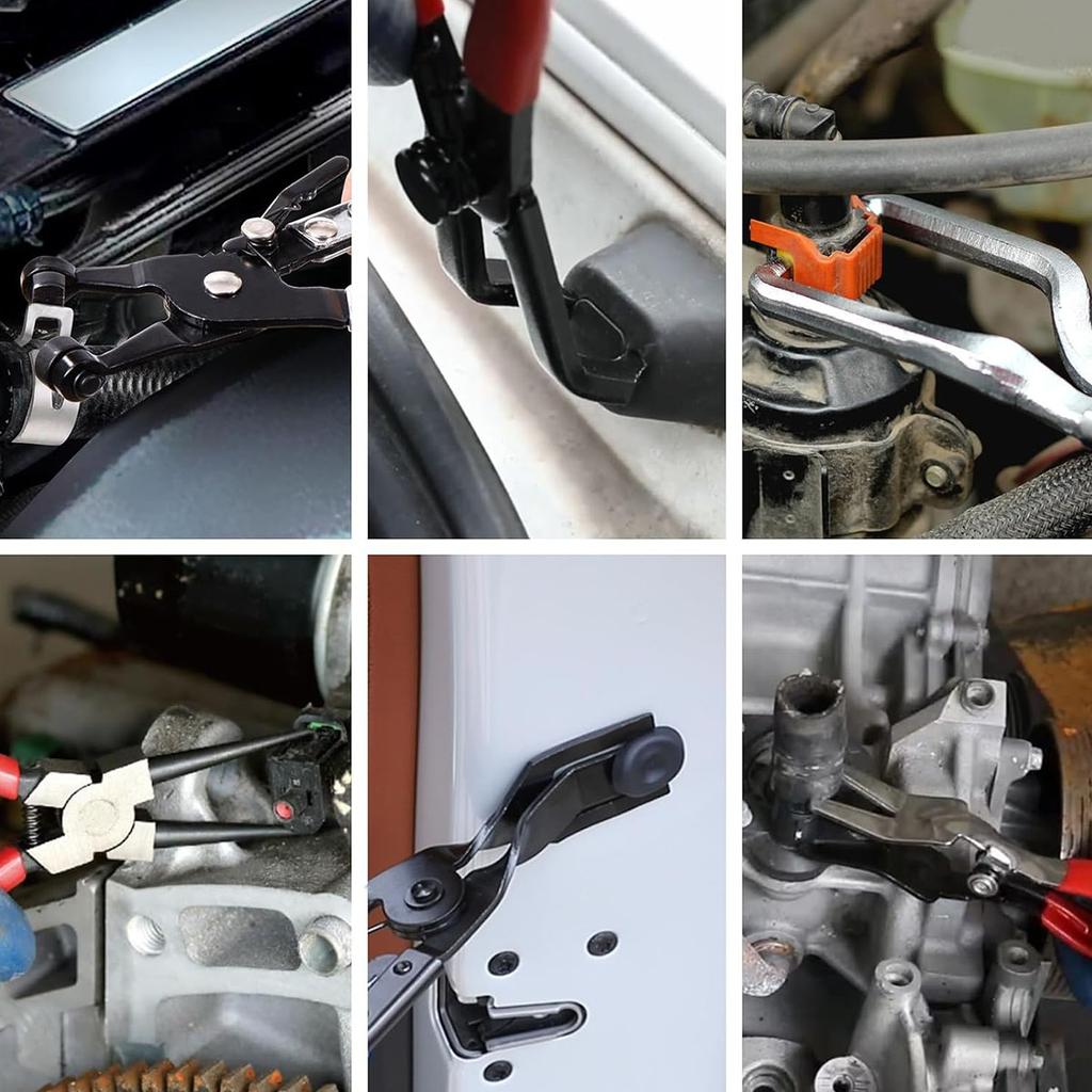 8pcs Fuel Line Disconnect Tool Set –Fuel Line/Hose Clamp/Removal Pliers, Electrical Disconnect/Push Pin Tools,Filter Caliper