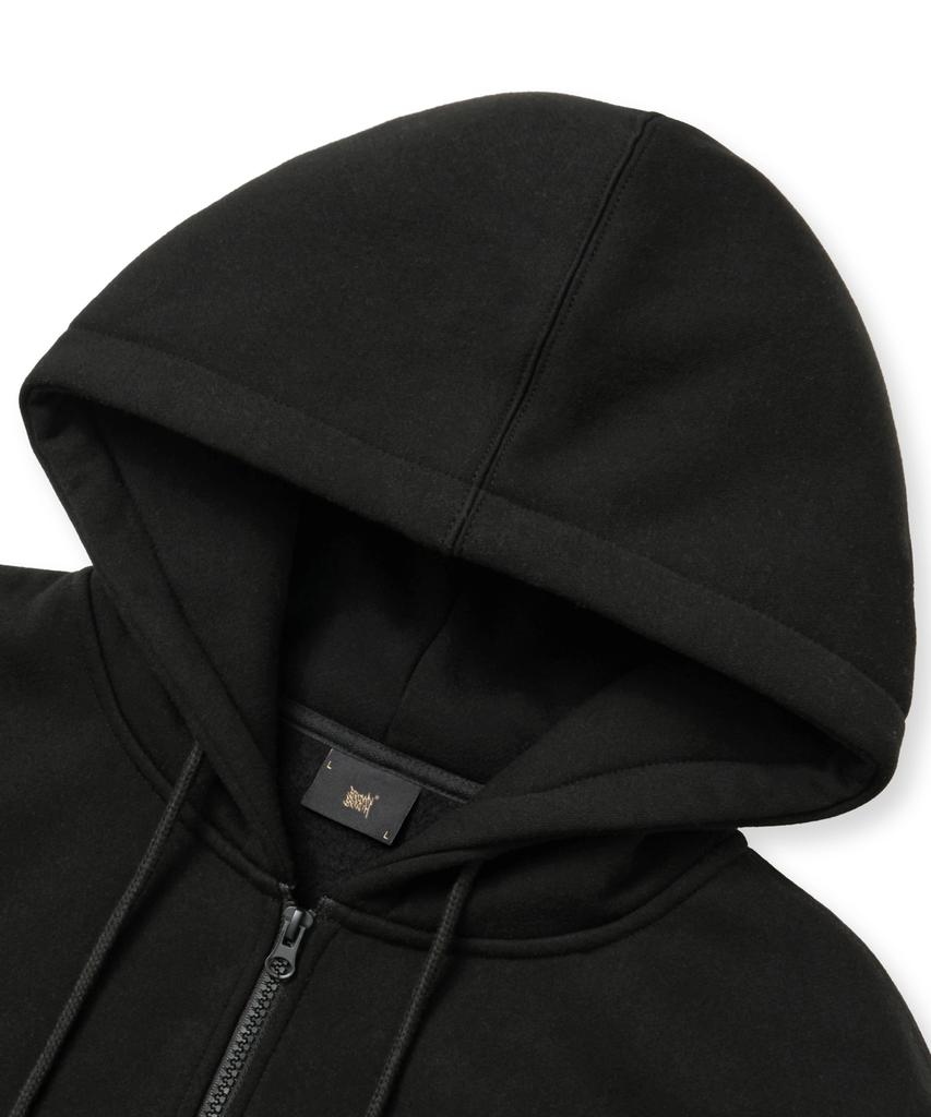 Brownbreath [25Winter] Tag Hood Zip Up - Black