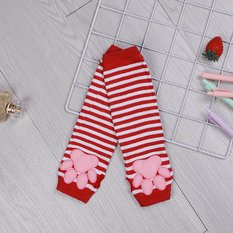3D Cat Paw Silicone Thigh-High Socks - Cute Anime Lolita JK Style